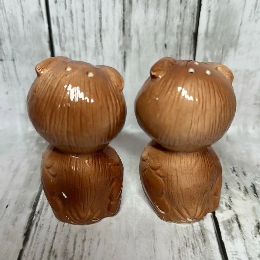 Vintage‎ Owl Salt And Pepper Shaker Set Japan 2.25” CHIPS